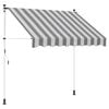 vidaXL Toldo retr&aacute;ctil manual Antracita y Blanco 200 cm