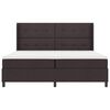 vidaXL Cama tipo Box Spring Marr&oacute;n oscuro 200 x 200 cm tela