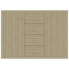 vidaXL Aparador de madera contrachapada color roble Sonoma 88x30x65 cm