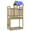 vidaXL Torre de Juego Marr&oacute;n Madera S&oacute;lida Impregnada