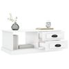 vidaXL Mesa de centro madera contrachapada blanco brillo 90x50x35 cm