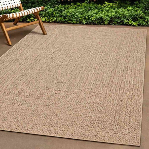 vidaXL Alfombra ZIZUR aspecto yute interior/exterior beige 160x230 cm