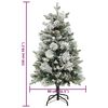 vidaXL &Aacute;rbol de Navidad con nieve, luces LED y pi&ntilde;as PVC y PE 150 cm