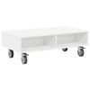 vidaXL Mesa Lateral con Ruedas 90 x 50 x 30 cm Madera de ingenier&iacute;a