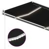 vidaXL Toldo autom&aacute;tico con LED y sensor de viento antracita 450x300cm