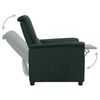vidaXL Sill&oacute;n elevable tela verde oscuro