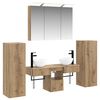 vidaXL Juego de muebles de ba&ntilde;o 6 pcs Roble Artesanal