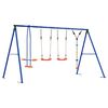 vidaXL Juego de Columpios Exterior Multicolor acero y PE