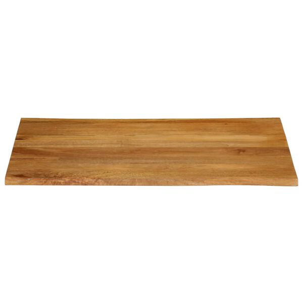 vidaXL Tablero de mesa borde natural madera maciza mango 90x80x2,5 cm