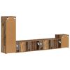 vidaXL Conjunto de mueble de TV Montaje en la pared 3 pcs Madera vieja