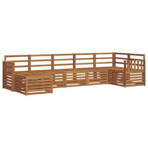 vidaXL Conjunto de Sof&aacute; Seccional 7 pcs Natural