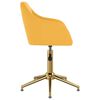 vidaXL Sillas de comedor giratorias 6 uds terciopelo amarillo