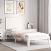 vidaXL Estructura cama sin colchón madera maciza pino blanca 100x200cm