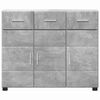 vidaXL Aparador con estante FLORIN Gris Concreto 88,5 x 30,5 x 73 cm