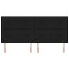 vidaXL Cabecero Ajustable en Altura con cabecera Negro 200 cm tela