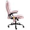 vidaXL Sill&oacute;n de oficina de masaje terciopelo rosa