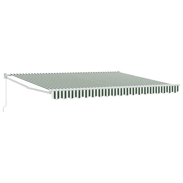 vidaXL Toldo Retr&aacute;ctil Verde y 400 x 300 cm Poli&eacute;ster y Aluminio