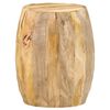 vidaXL Taburete en forma de tambor madera maciza de mango