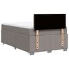 vidaXL Cama box spring con colch&oacute;n tela gris taupe 120x190 cm