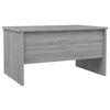 vidaXL Mesa de centro madera de ingeniería gris Sonoma 80x50x42,5 cm