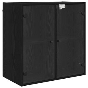vidaXL Mueble de pared Roble Negro 68 x 37 x 68,5 cm