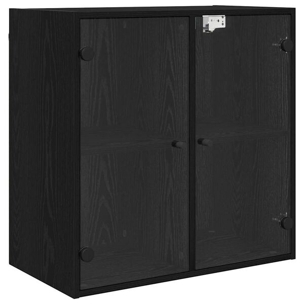 vidaXL Mueble de pared Roble Negro 68 x 37 x 68,5 cm