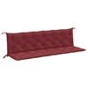 vidaXL Cojines banco jard&iacute;n 2 uds tela rojo tinto melange 200x50x7 cm