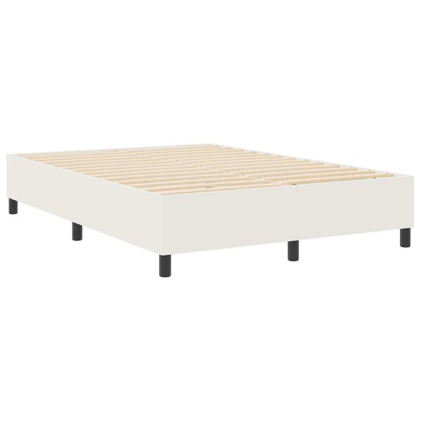 vidaXL Cama de plataforma Crema 140 x 200 cm Tela de Pana