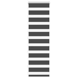 vidaXL Estor cebra negro 40x100 cm tejido ancho 35,9 cm poli&eacute;ster