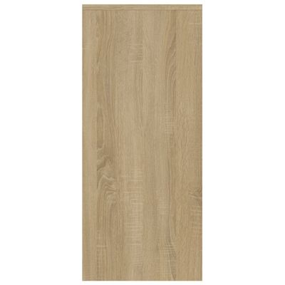 vidaXL Aparador de madera contrachapada roble Sonoma 102x33x75 cm
