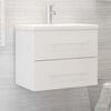 vidaXL Mueble de lavabo madera de ingenier&iacute;a blanco 60x38,5x48 cm