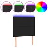 vidaXL Cabecero con luces LED cuero sint&eacute;tico negro 100x5x118/128 cm