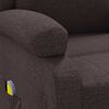 vidaXL Sill&oacute;n de masaje de tela marr&oacute;n oscuro