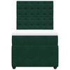 vidaXL Cama box spring con colch&oacute;n terciopelo verde oscuro 80x200 cm