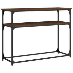 vidaXL Mesa consola madera de ingenier&iacute;a marr&oacute;n roble 100x35,5x75 cm