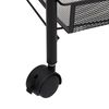 vidaXL Carrito de cocina 3 niveles hierro negro 46x26x64 cm