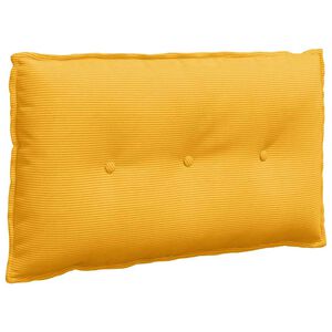 vidaXL Coj&iacute;n de Espalda Amarillo Claro 80 x 50 cm Tela de pana
