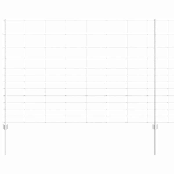 vidaXL Valla con Poste Plateado 1,5 x 50 m Acero