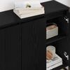 vidaXL Armario auxiliar Roble Negro 96,5 x 30 x 75 cm