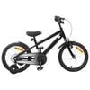 vidaXL Bicicleta Infantil 16 Pulgadas para ni&ntilde;os de 4 a 6 a&ntilde;os Negro