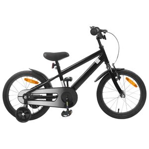 vidaXL Bicicleta Infantil 16 Pulgadas para ni&ntilde;os de 4 a 6 a&ntilde;os Negro