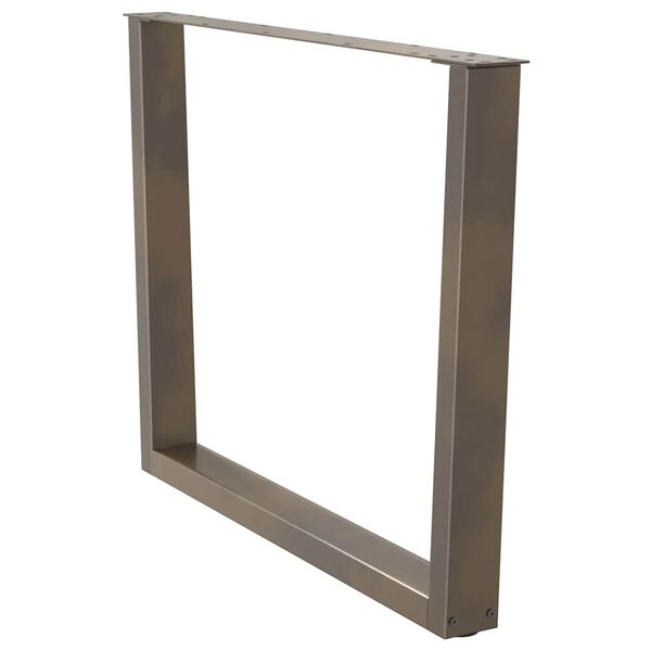 vidaXL Patas para mesa de comedor en forma de V (3 unidades, acero natural, 100 x 72-73,3 cm)