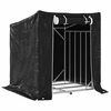 vidaXL Le&ntilde;ero cubierta lluvia 101x61x110,5 cm acero galvanizado