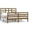vidaXL Estructura cama sin colch&oacute;n madera maciza marr&oacute;n miel 150x200cm