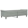 vidaXL Sof&aacute; cama sin colch&oacute;n terciopelo gris claro 80x200 cm