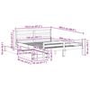vidaXL Estructura de cama sin colch&oacute;n madera de pino blanca 150x200 cm