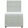 vidaXL Cama box spring con colch&oacute;n terciopelo gris claro 90x190 cm