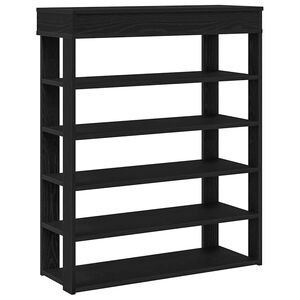 vidaXL Zapatero de madera de ingenier&iacute;a negro 80x30x98 cm