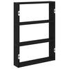 vidaXL Estanter&iacute;a de pared madera de ingenier&iacute;a negra 43x9x60 cm