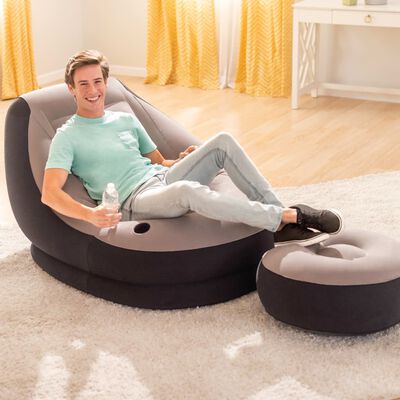 Intex Sillón inflable con puf Ultra Lounge Relax